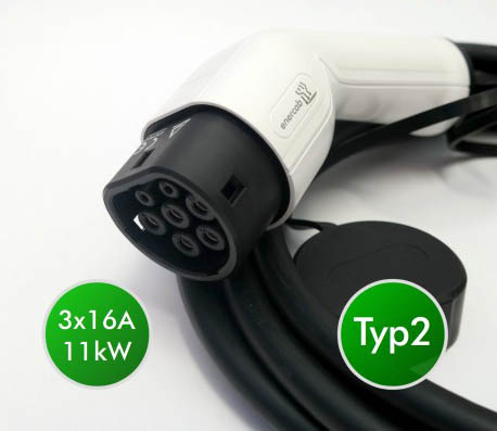 Elektroauto Ladekabel Typ2 auf Typ2 3x16A